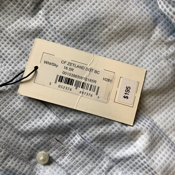 16 1/2, 35 Size Thomas Pink Button Down - Picture 5 of 7